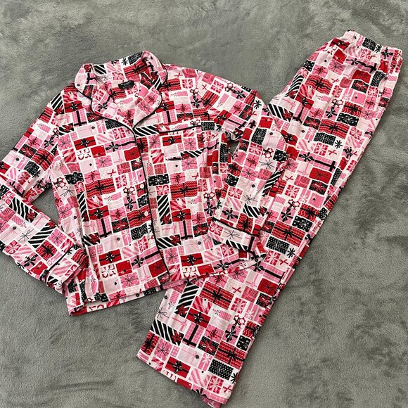 Kate Spade Two Piece Holiday Christmas Pajamas Set Women's MEDIUM Pants Shirt - Picture 1 of 5